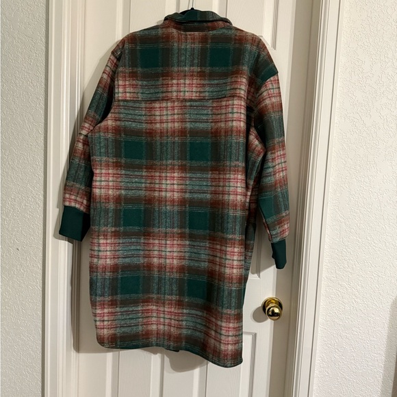 Long plaid “shacket” - Picture 2 of 3